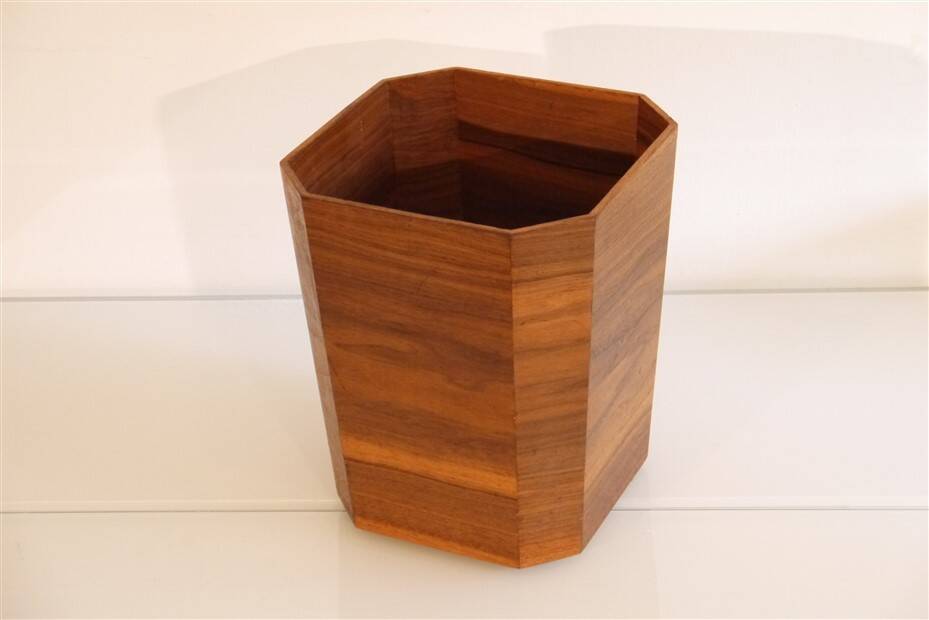 Danish teak wastepaper basket 1960