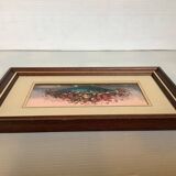 Small frame of flowers oil on hardboard