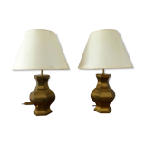 2 vintage brass lamps