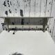 Painted wooden kitchen shelf