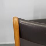 1960s Set Of 6 Teak Dining Chairs in Leatherette , Denmark