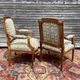 Pair of armchairs in natural wood louis xvi style xix century