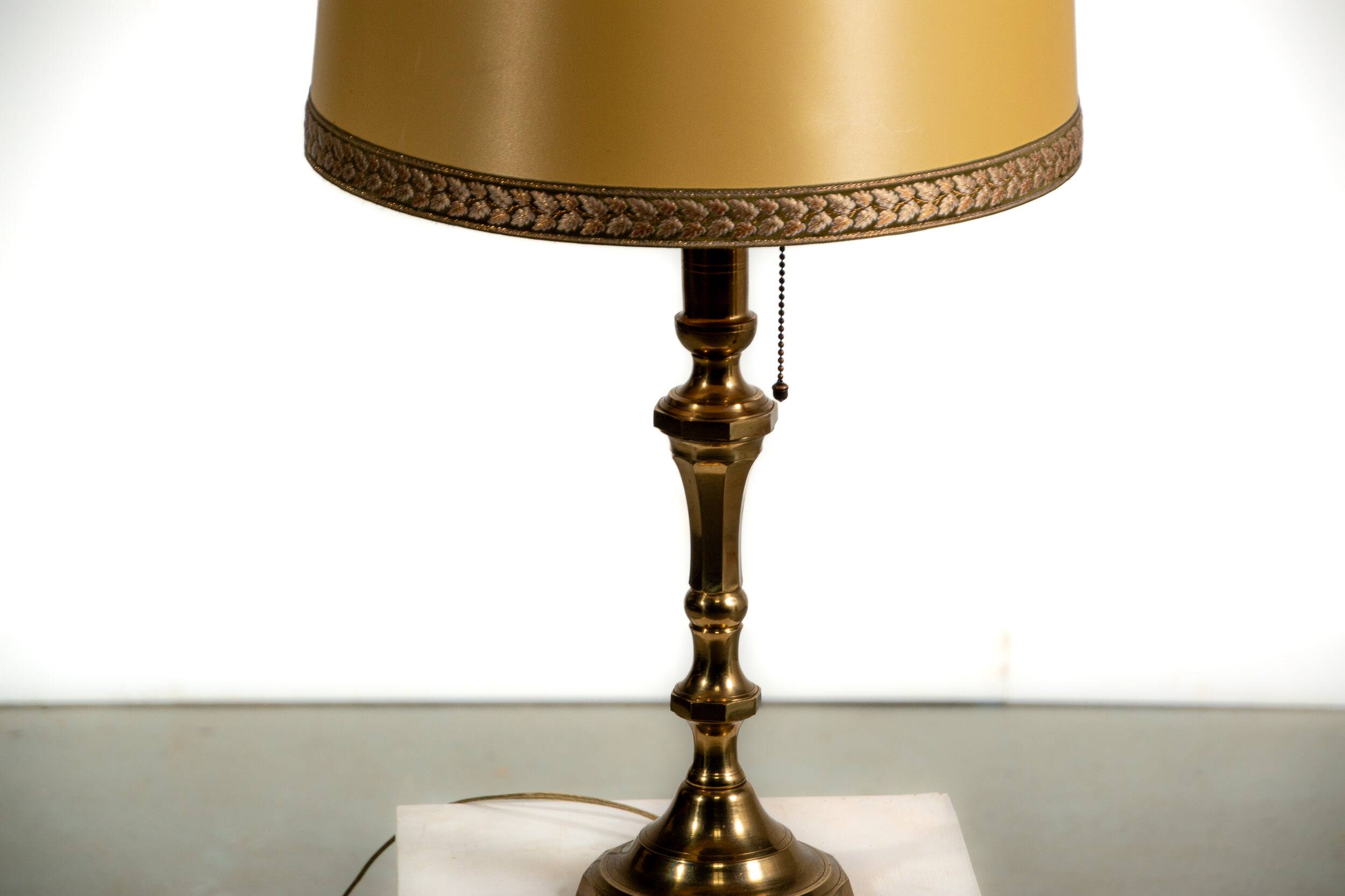 Mid century brass table lamp