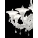 Traditional White Venetian Murano Glass “Ca’ Rezzonico” Chandelier with Tra
