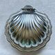 Shell butter dish blue