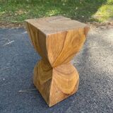 Pair of wooden end tables / stools
