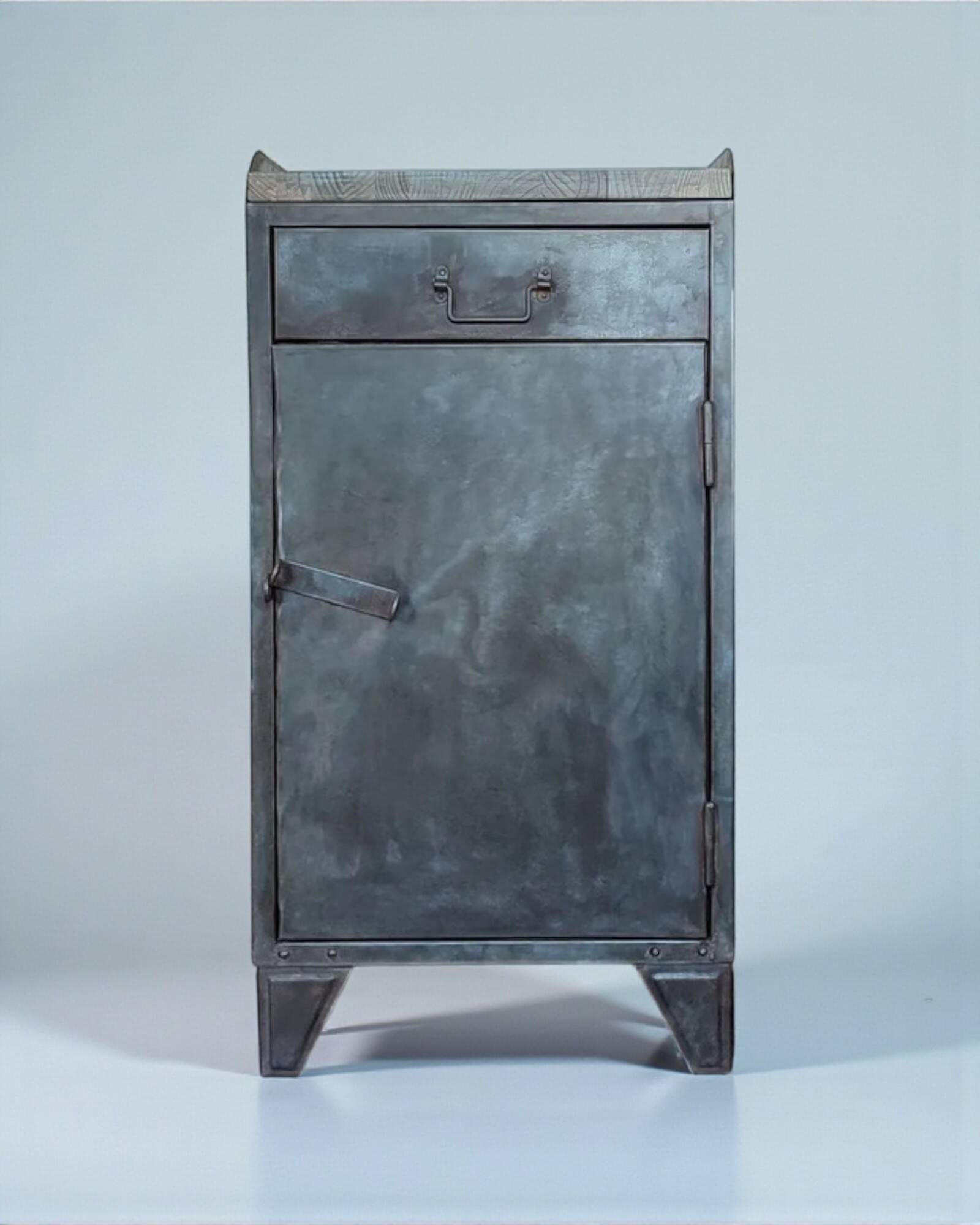 Vintage industrial furniture, metal and wood