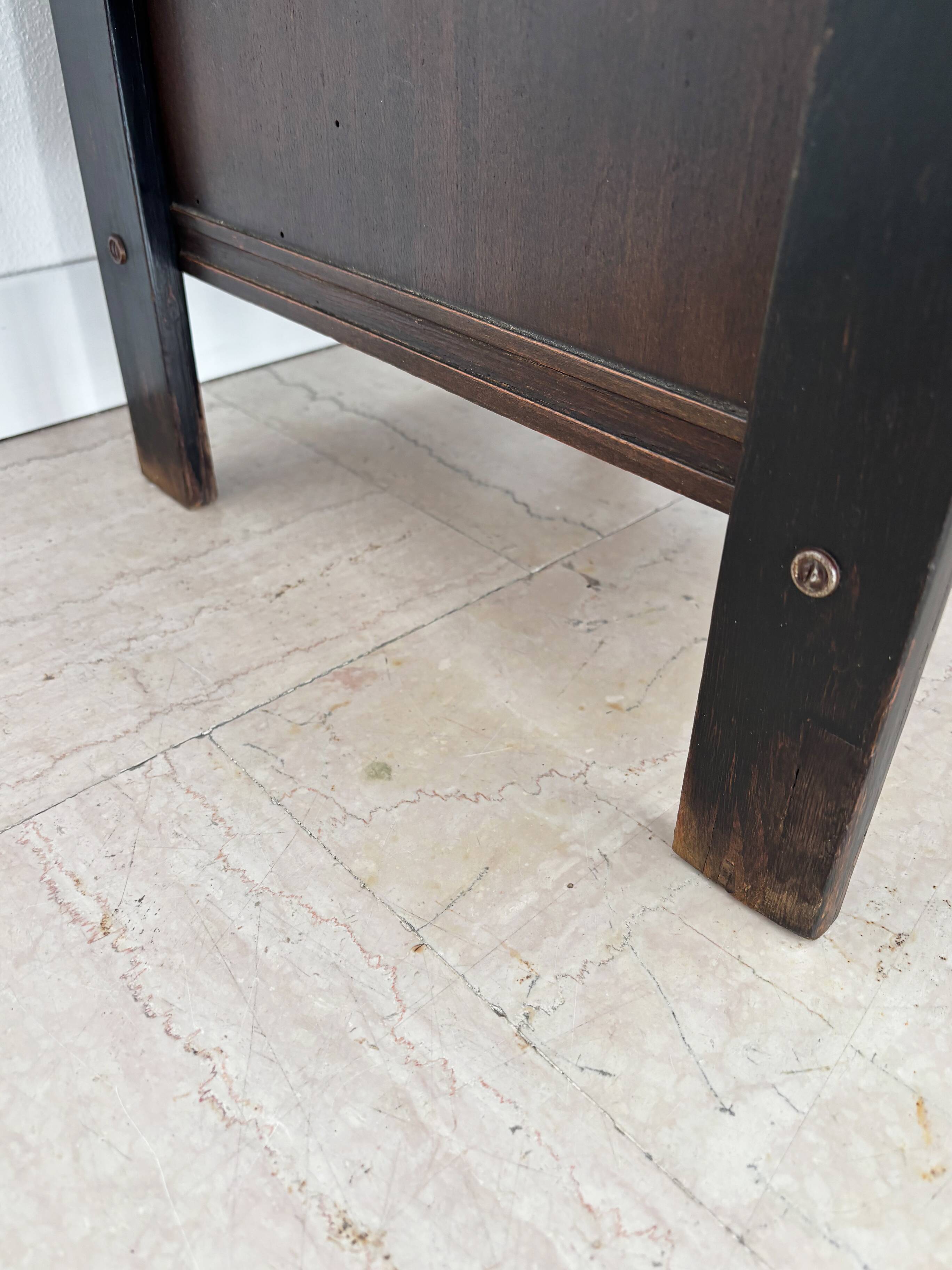 Giuseppe Pagano Pogatschnig Italian Dark Wood Desk for Gino Maggioni, 1940s