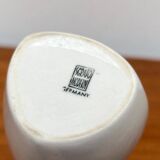 White sculptural German vase from the mid-century by Peter Müller for Sgrafo Modern, 1960s.