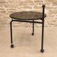 Foldable metal side table, design by Tord Bjorklund, Ikea.
