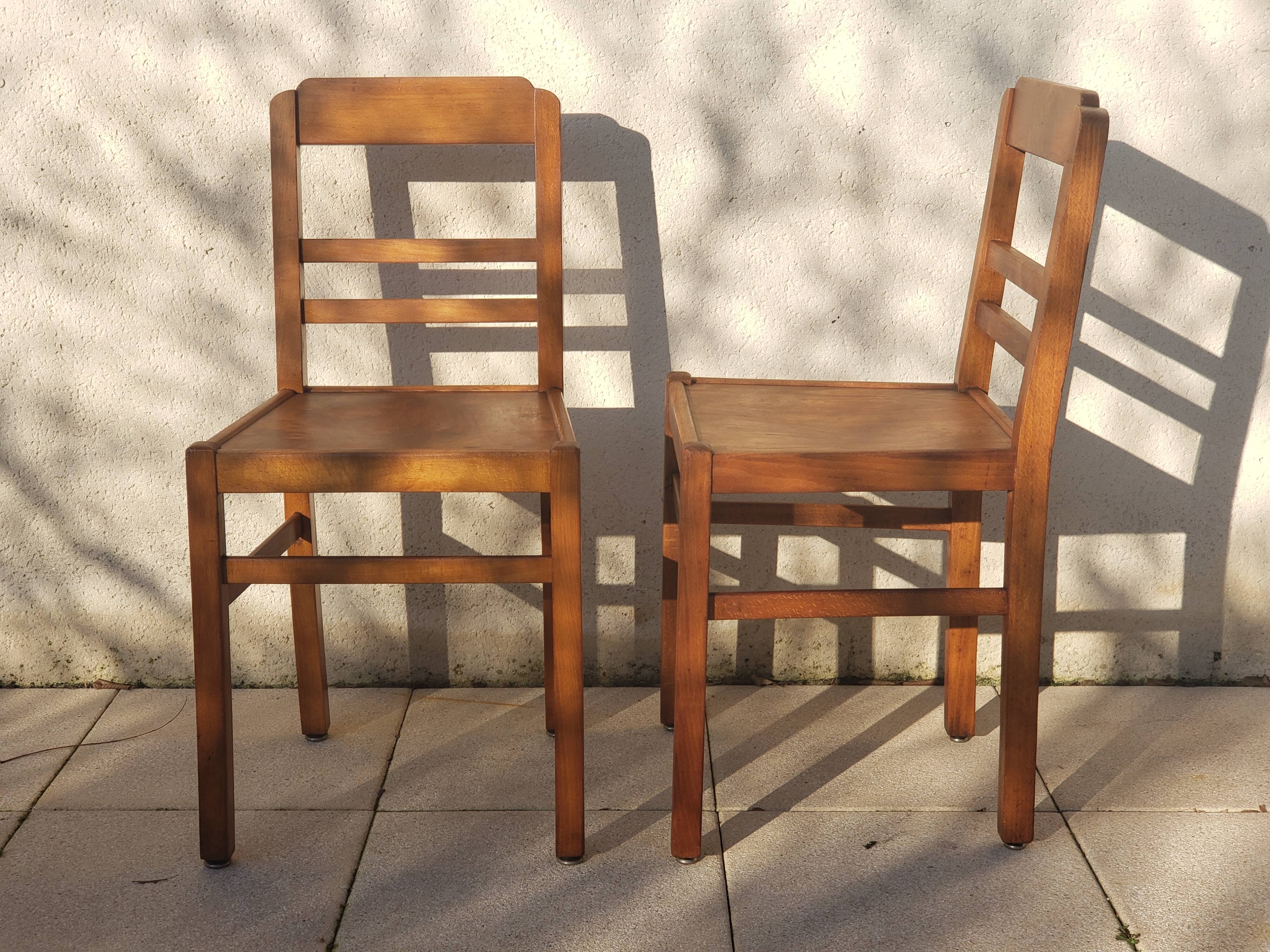 7 bistro chairs stamped indissoluble 50s