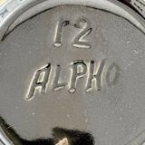 Antique enamelled ceramic box signed alpho