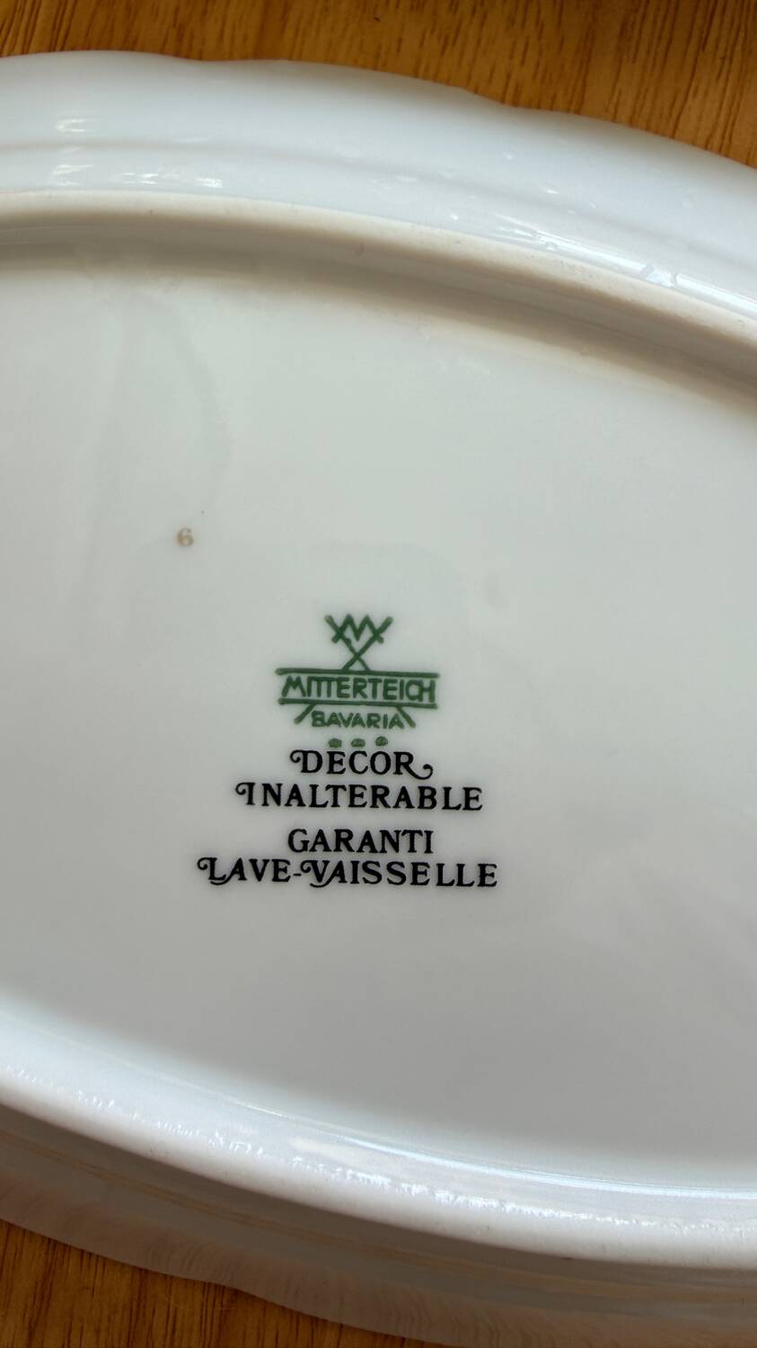 Set of 2 vintage oval serving dishes – Floral decoration – Mitterteich