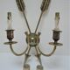 Paire appliques flèches croisées bronze Lucien Gau