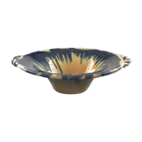 Coupe Vallauris flammée jaune et bleu