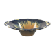 Coupe Vallauris flammée jaune et bleu