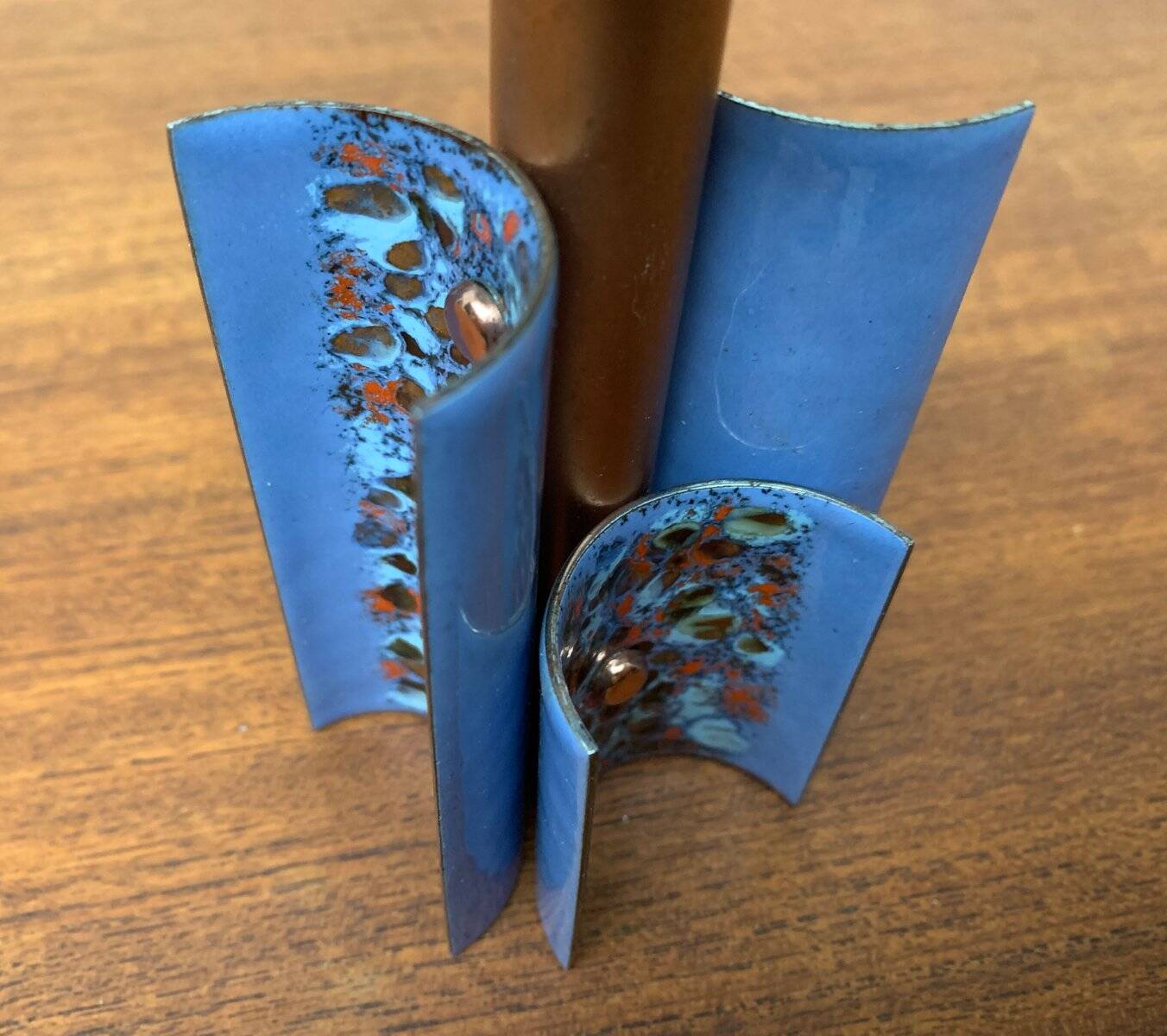 Vintage enamel candlestick