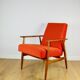 Orange Lis Lounge Chair by Henryk Lis, 1970s