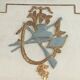 Louis XVI style mirror in patinated carved wood