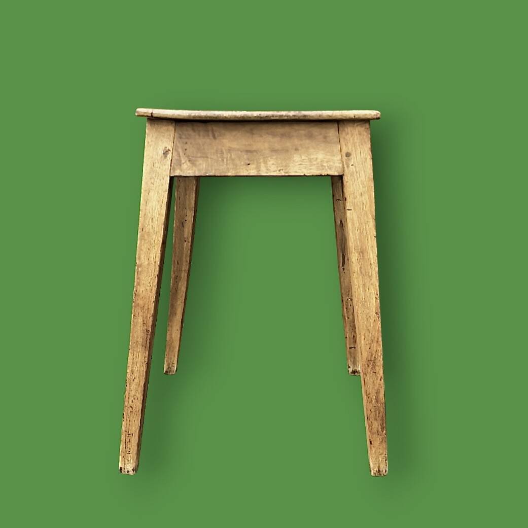 Old rustic wooden stool – handcrafted