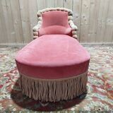 Napoleon III period pink velvet meridian.