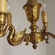 French Empire Style Bronze 4-Light Chandelier with Swan Detail Arms