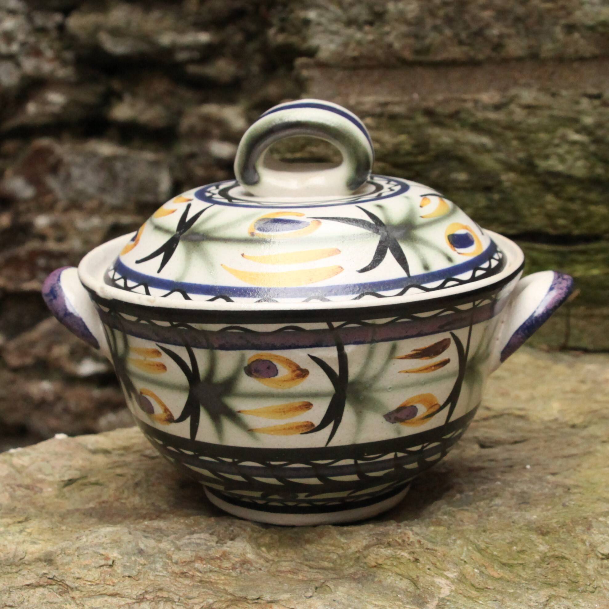 Keraluc Quimper ceramic covered pot