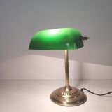Banker lamp notary golden opaline green