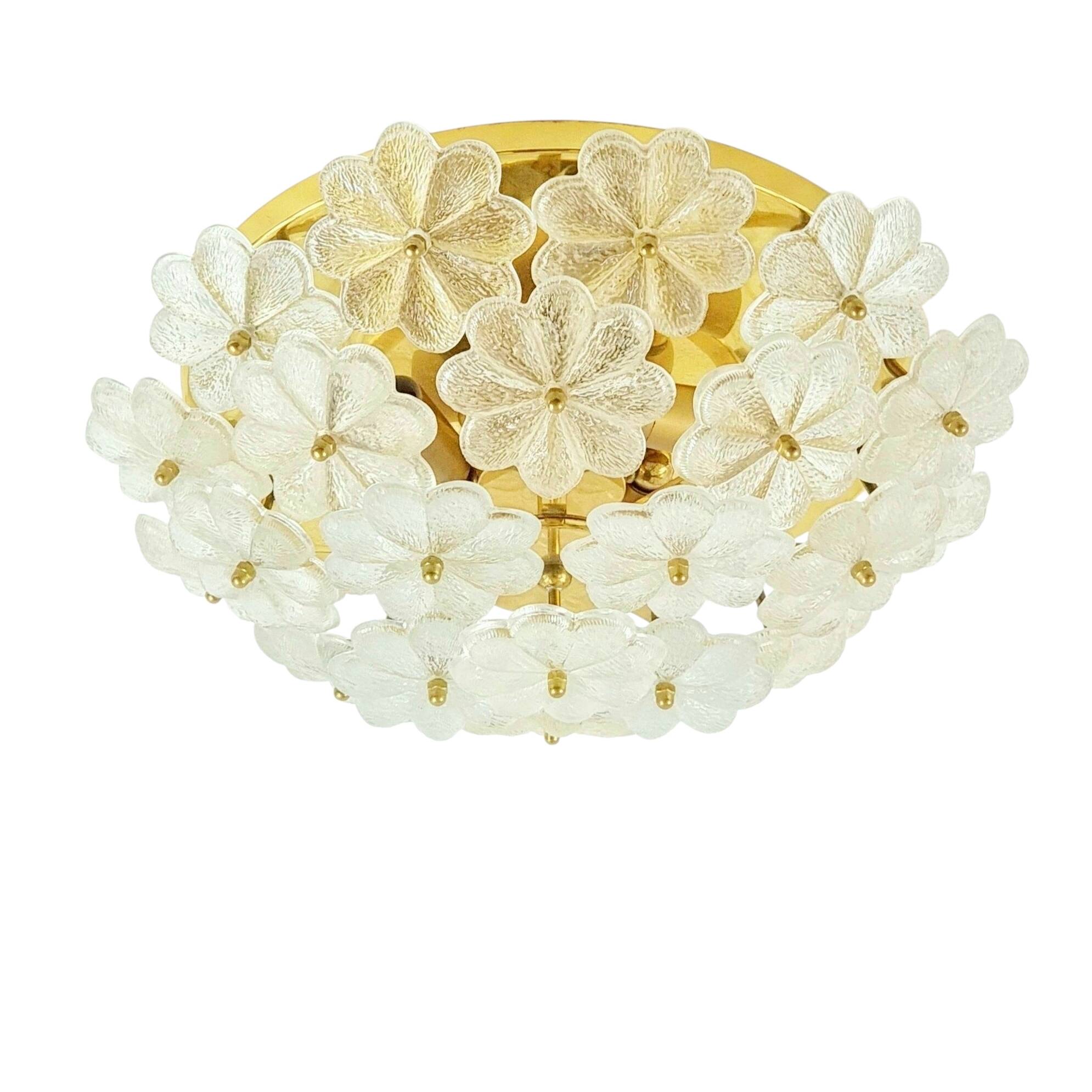Mid-Century Murano Glass Ceiling Light by Ernst Palme for Palwa, 1960s