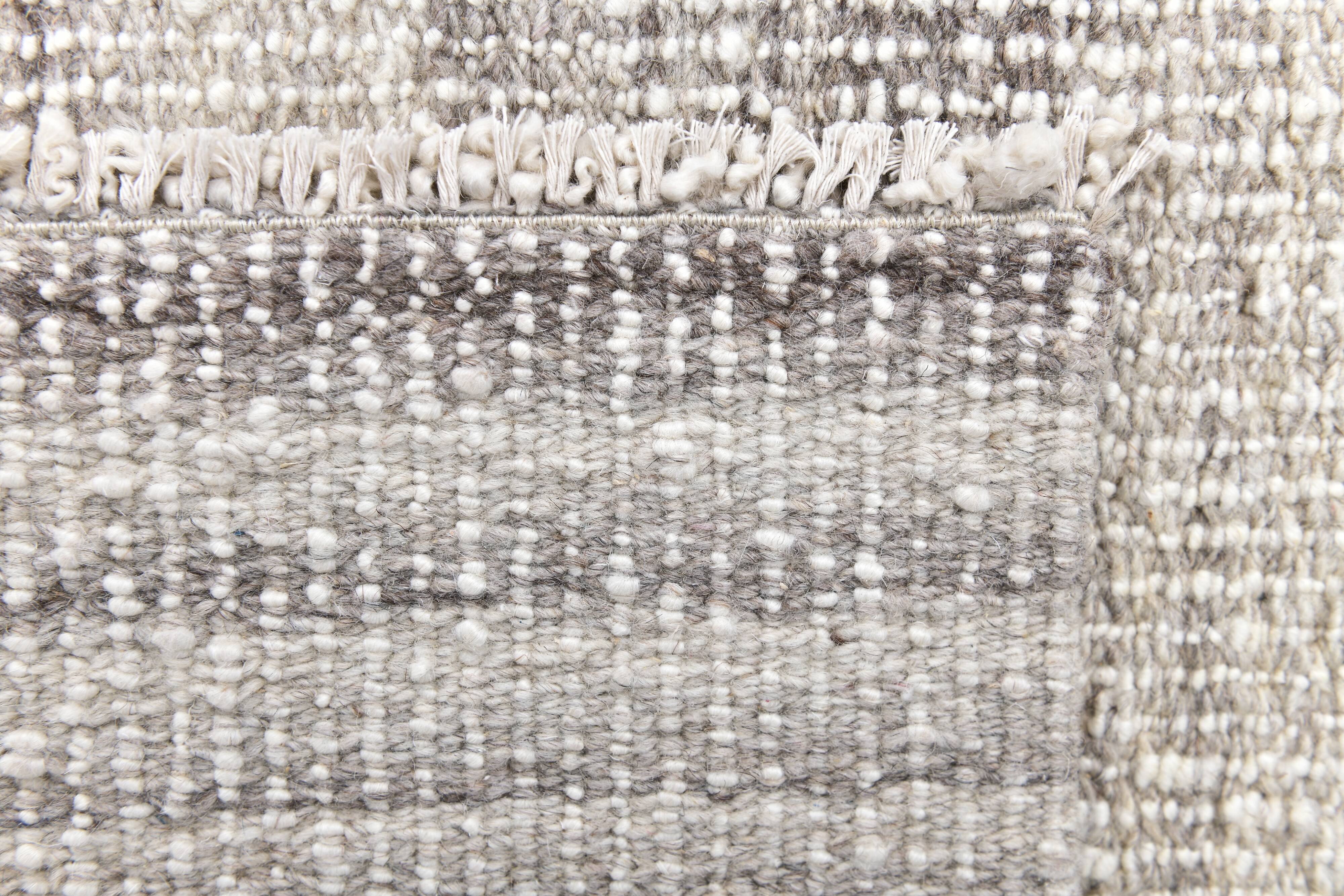 Cream brown wool runner rug, wool corridor rug for house , soft wool rug