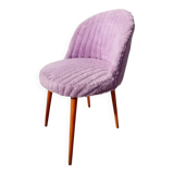 Chaise moumoute lilas années 50