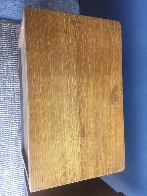 Pair of vintage bedside tables compass feet