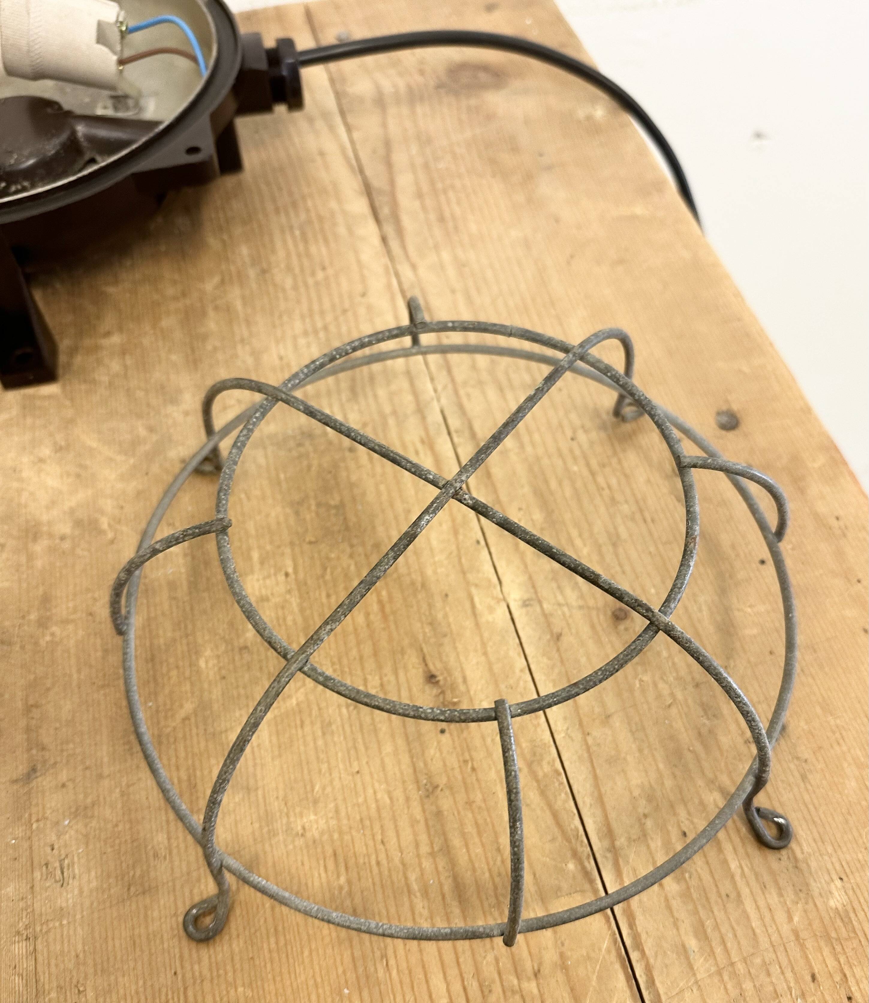 Brown Industrial Bakelite Wall or Ceiling Light, 1970s