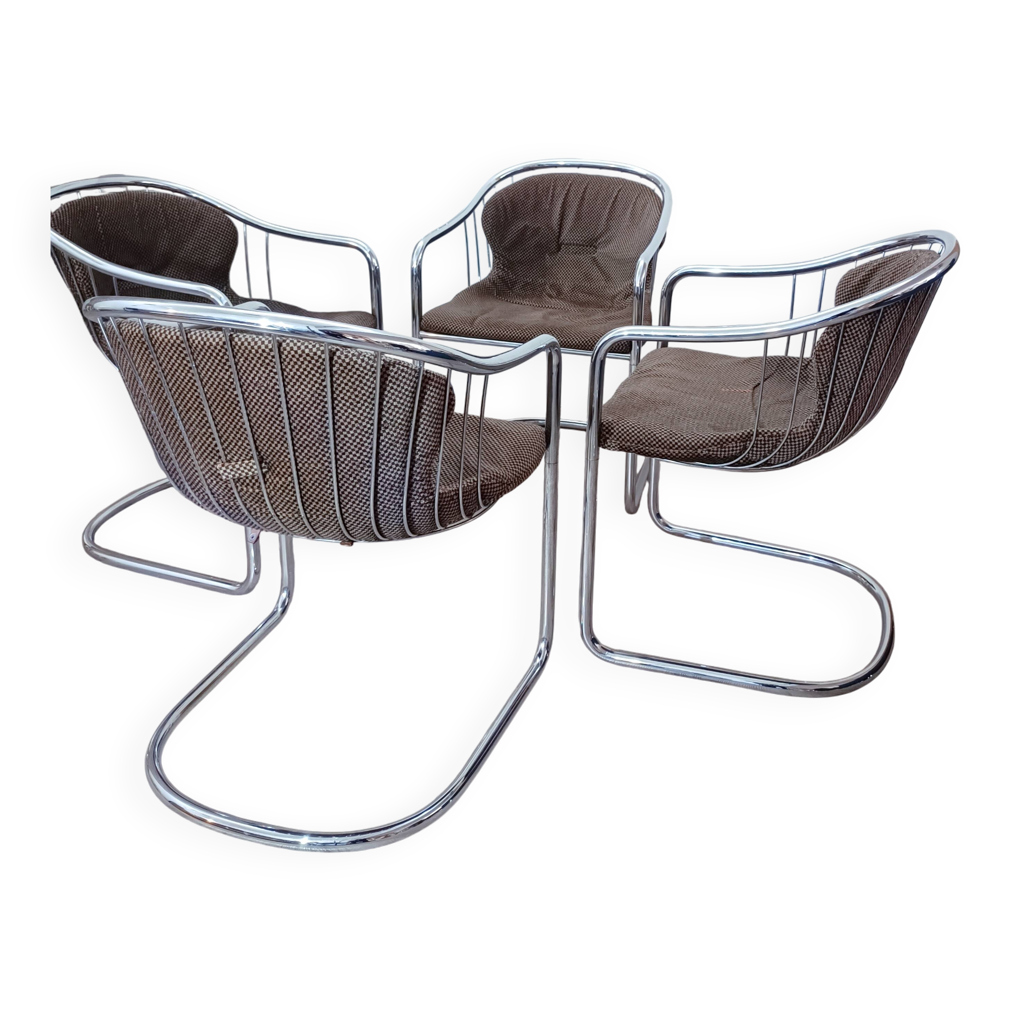 Cantilever Chairs by Gastone Rinaldi for Rima 1970s
