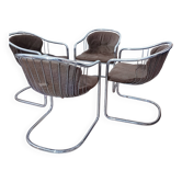 Chaises Cantilever Par Gastone Rinaldi Pour Rima 1970s