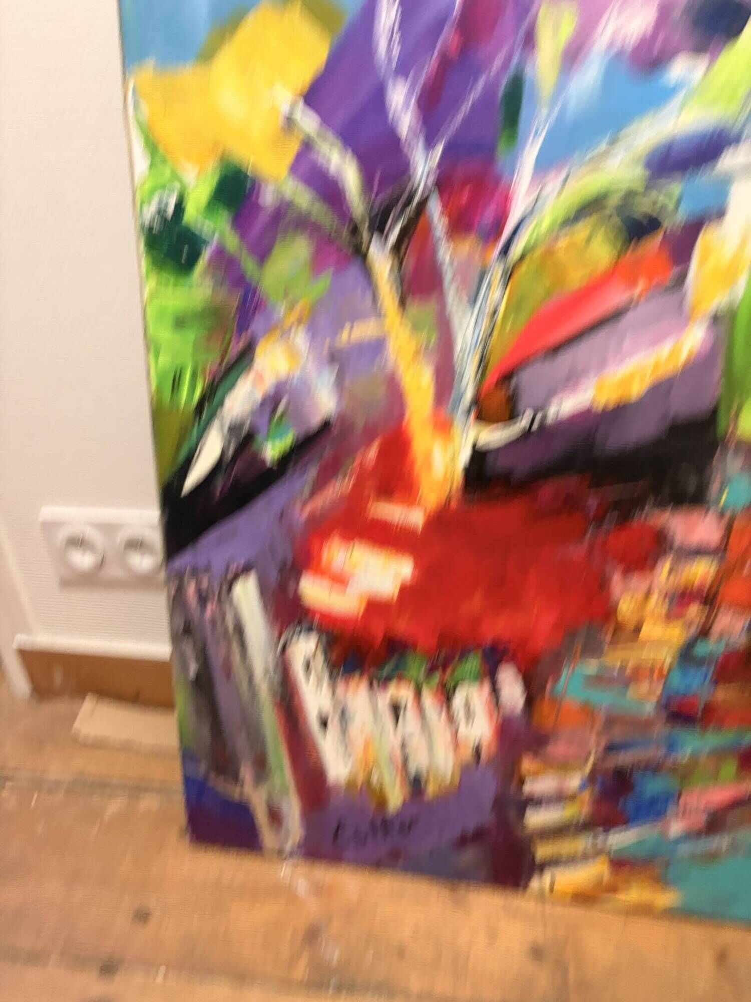 Oil Painting Canvas Deloison Abstract Early Spring Tree