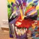 Oil Painting Canvas Deloison Abstract Early Spring Tree