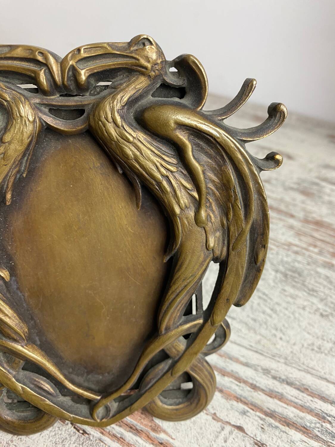 Cadre photo en bronze art nouveau