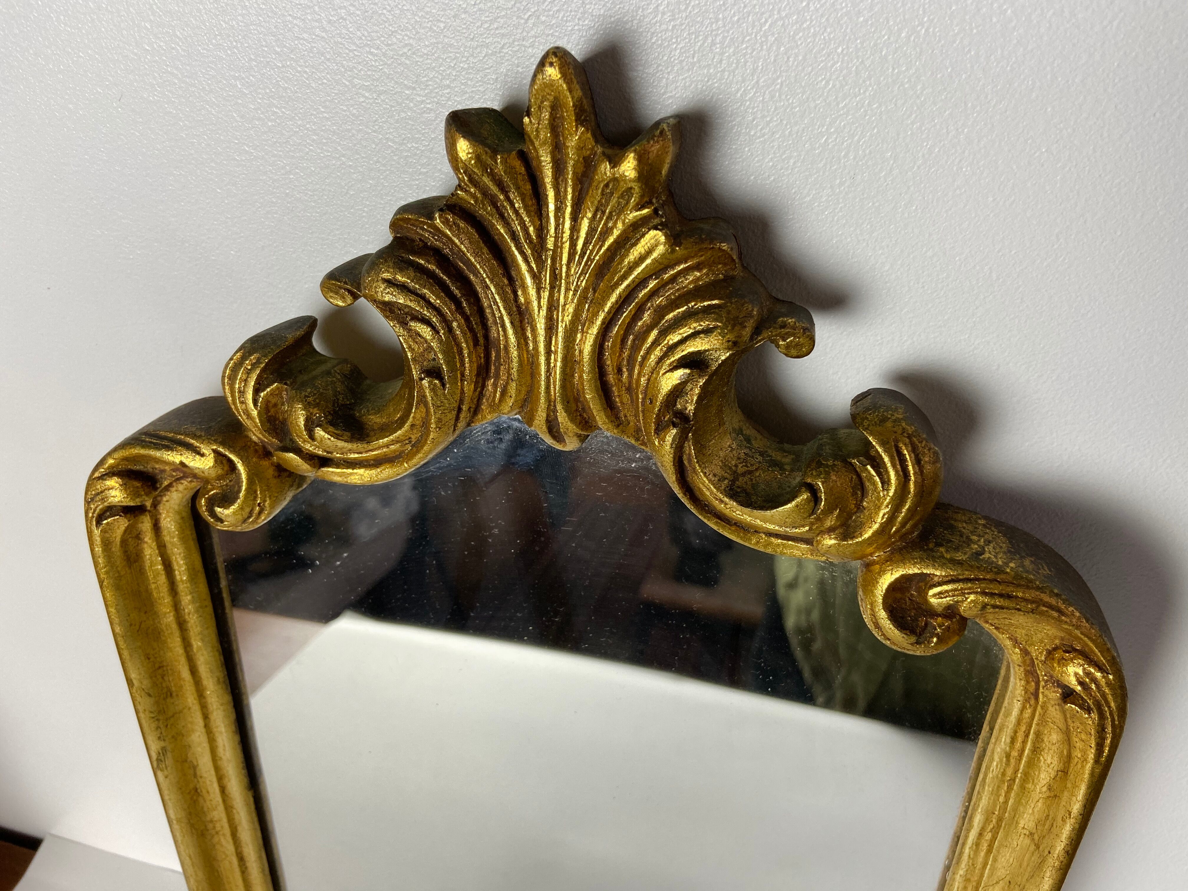 Miroir classique doré 45 x 25 cm