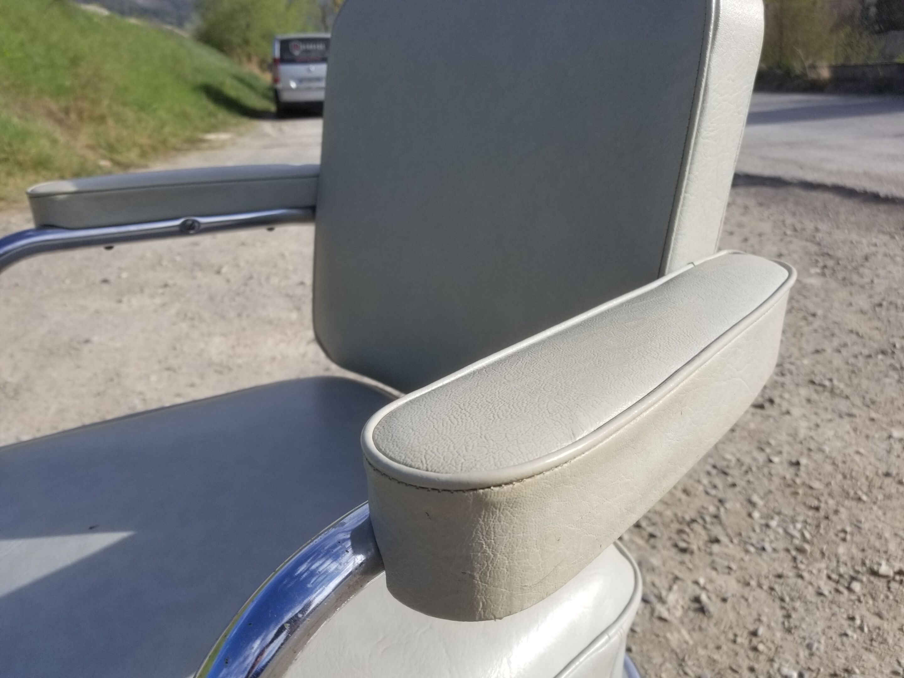 Old light grey pullman swivel office chair