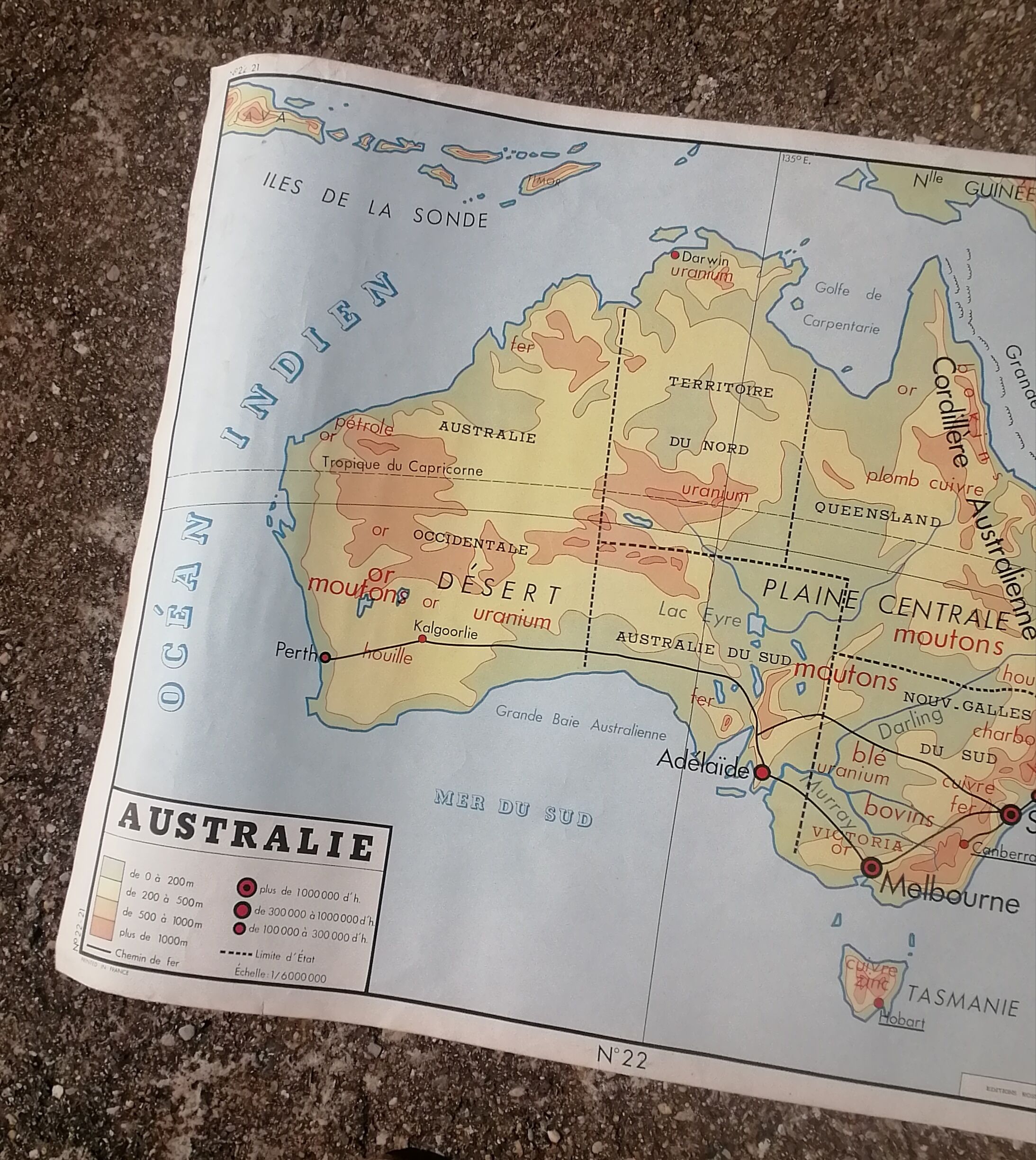 Educational poster Rossignol Australia and New World.