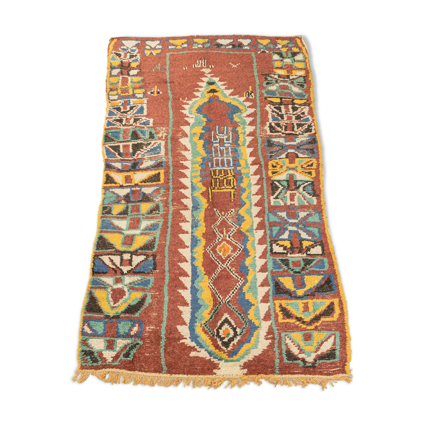 Vintage azilal, berber rug, 138 x 260