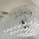 Vintage 60-70s structured glass square ceiling light