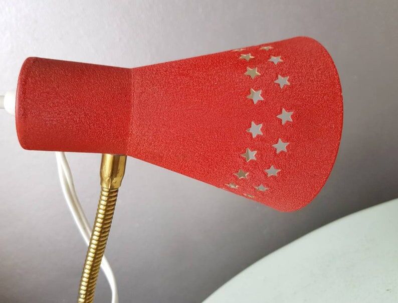 Metal desk lamp Raak Amsterdam 1960 Gooseneck