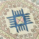 4x7 Oushak Light Green Oriental Vintage Rug, 128x206Cm