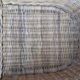 Pair of wicker and rattan armchairs.