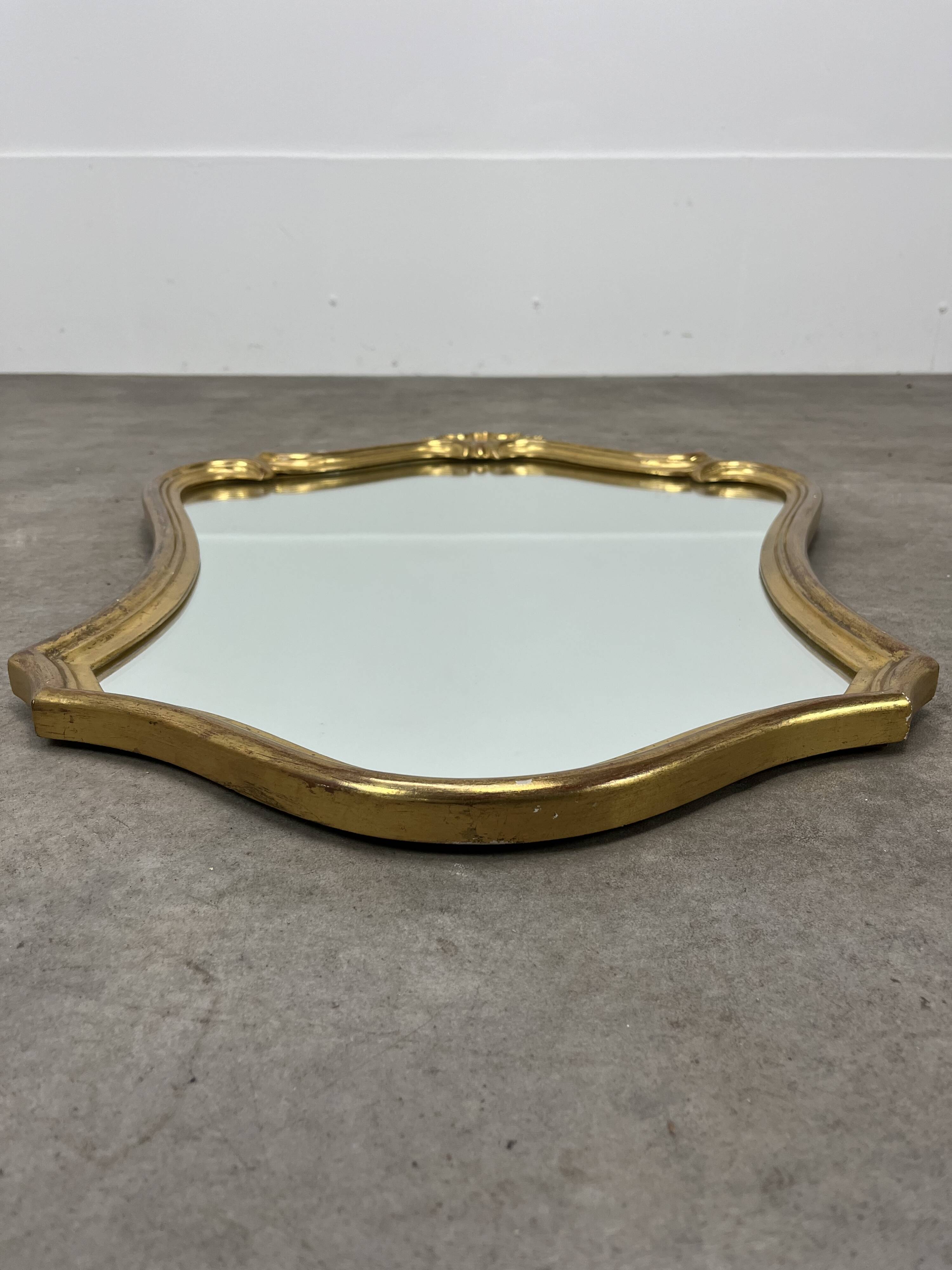 Gilded mirror carved wood, shell, classic style