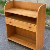 1960s Scandinavian wooden shelf with drawer