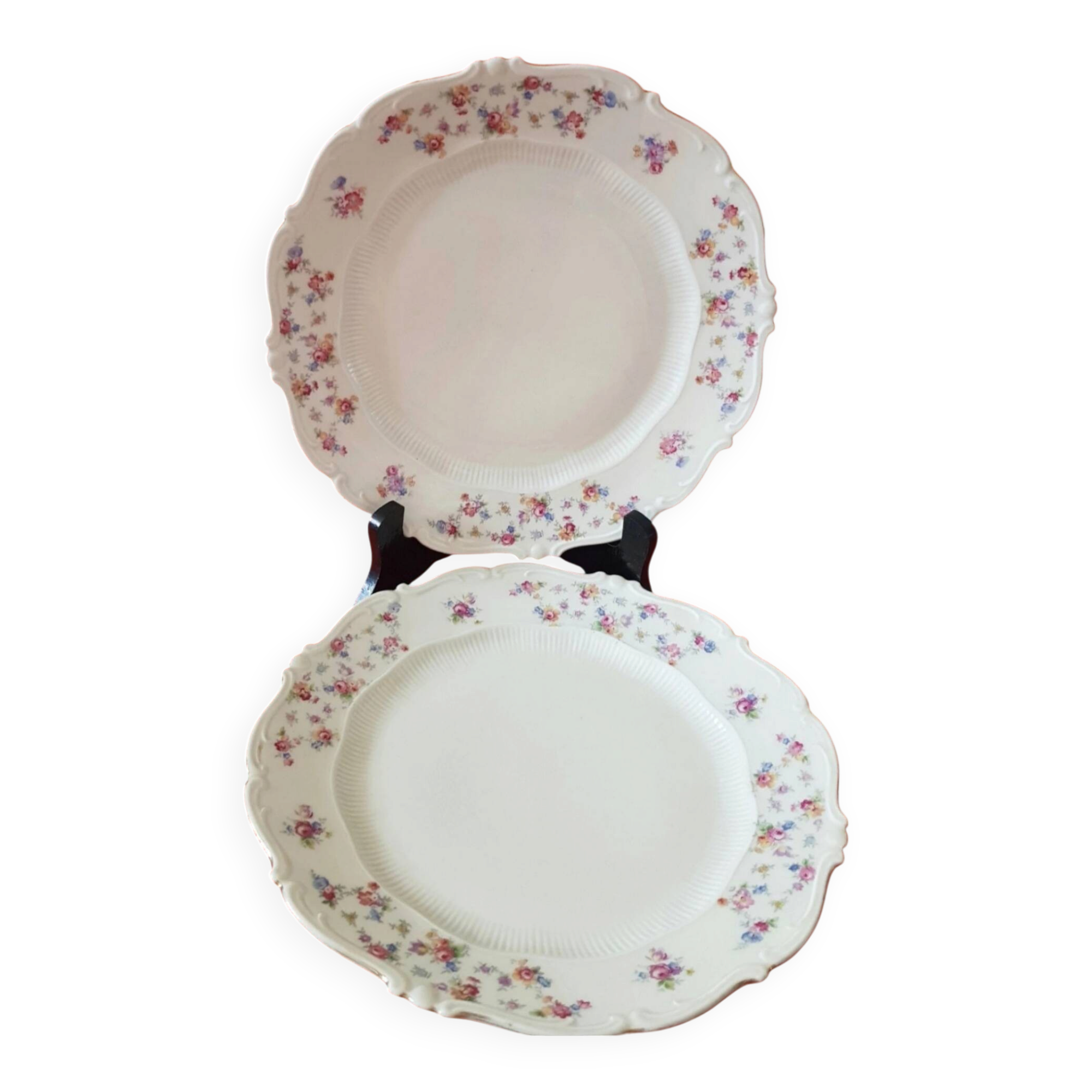 Lot de 2 assiettes plates vintage, Schirnding Bavière