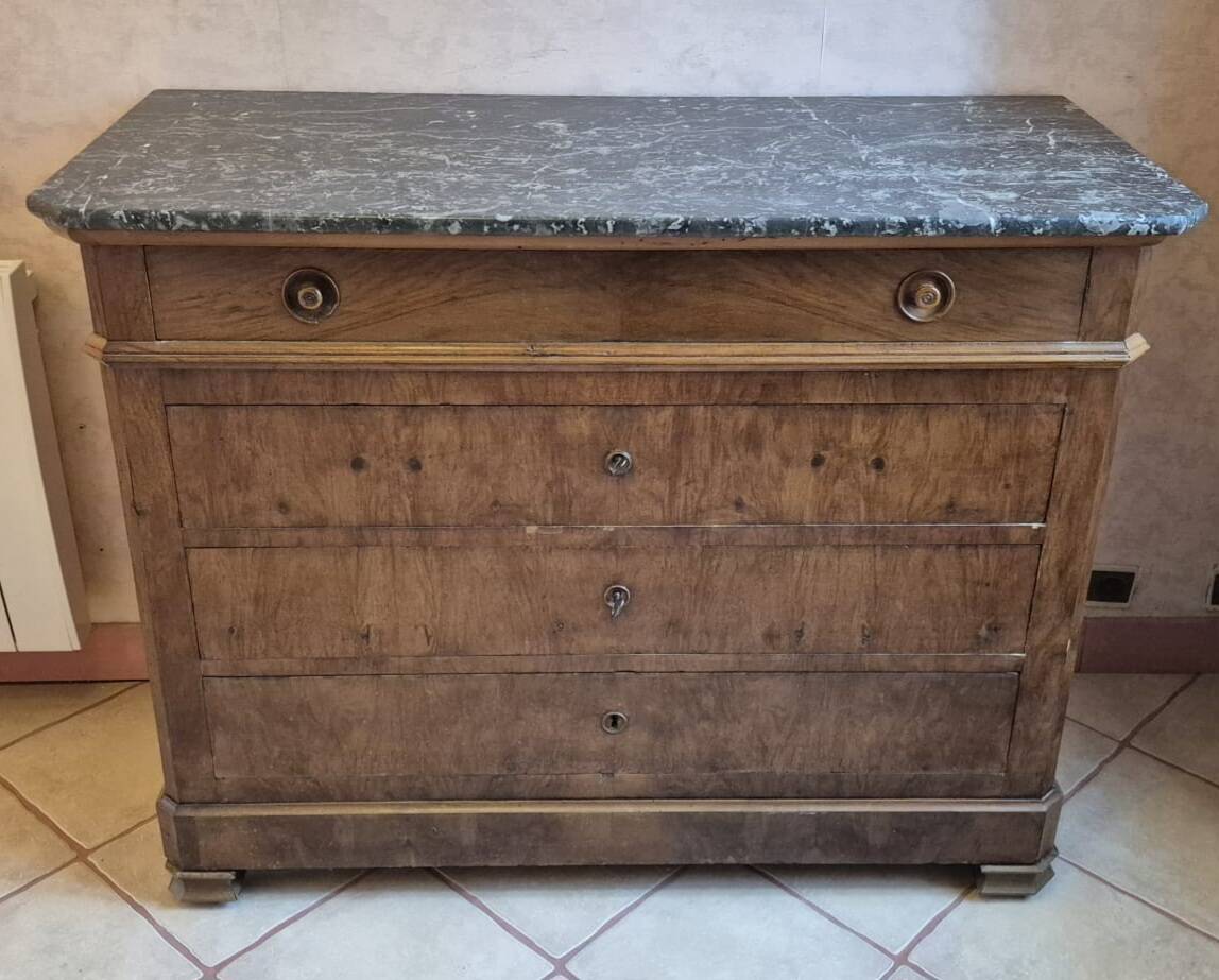 Antique commode with marble top